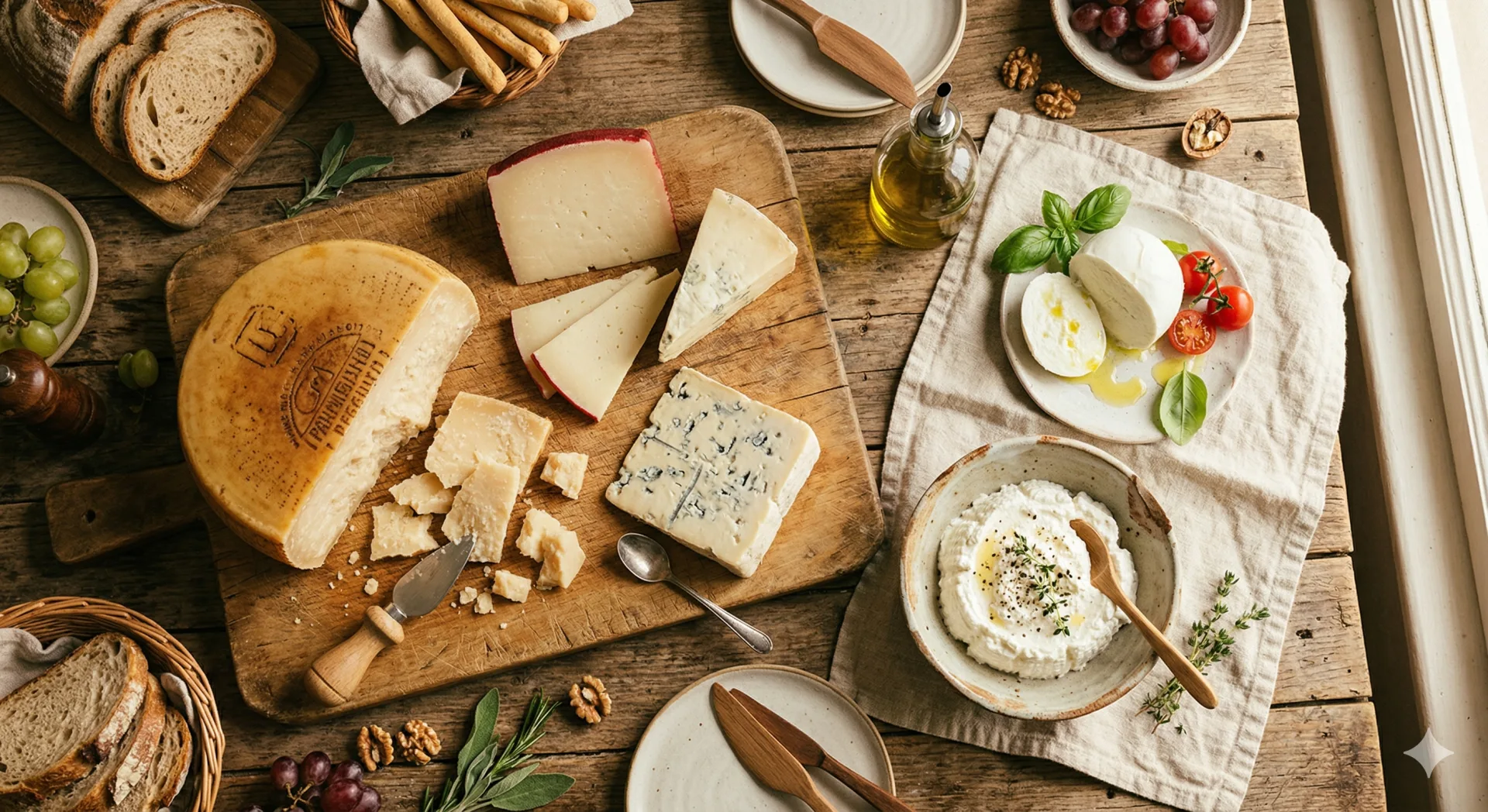Selezione di formaggi artigianali italiani